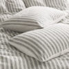 Linen Blend Duvet Cover Set, Cal King Striped - Image 3