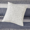 7 Piece Jacquard Comforter Set, Navy Queen - Image 5