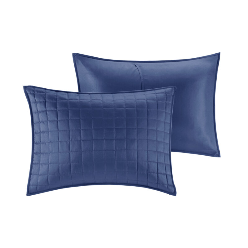 Comforter & Quilt Set, 8 Piece Navy Full Queen - Image 11