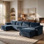 145″ Oversized Sectional Couch for Living Room, U Shaped Modular Cloud Sofa