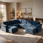 141″ Oversized Sectional Couch for Living Room, L Shaped Modular Cloud Sofa