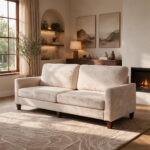 86" Loveseat Sectional Sofa, Velvet Cloud Couch for Living Room, Bedroom