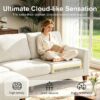 96 Inch Sectional Couch for Living Room, L Shaped Small Sofa with Ottoman - Image 8