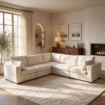 Oversized Modular Sectional Sofa, 113" V 5 Seat Shaped Cloud Couch